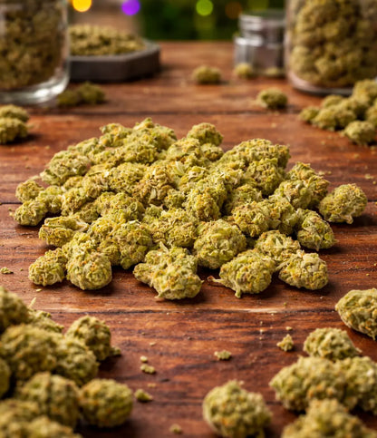 Kush Berry CBD en gros plan — sucré, fruité